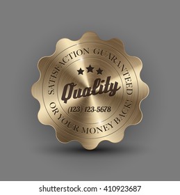 satisfaction guaranteed quality badge
