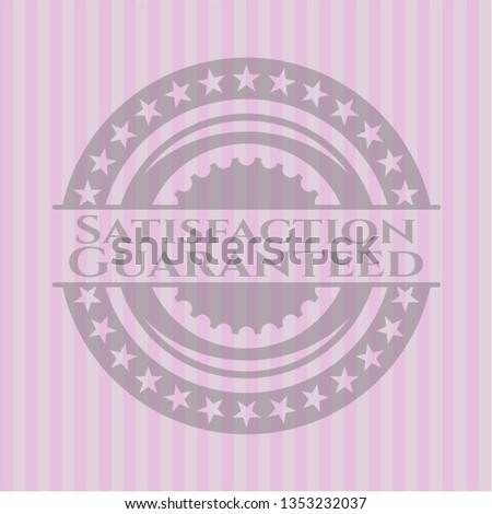 Satisfaction Guaranteed realistic pink emblem