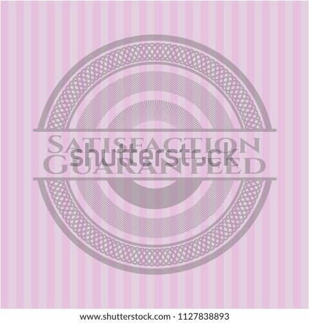 Satisfaction Guaranteed retro pink emblem