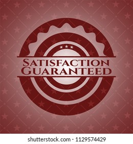 Satisfaction Guaranteed retro style red emblem