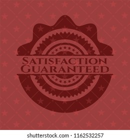 Satisfaction Guaranteed retro style red emblem