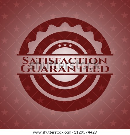 Satisfaction Guaranteed retro style red emblem