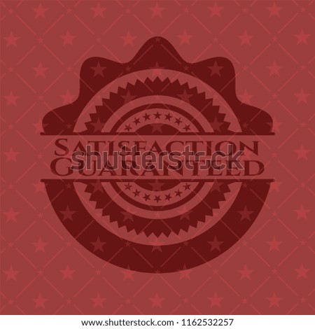 Satisfaction Guaranteed retro style red emblem