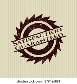 Satisfaction Guaranteed rubber grunge texture stamp