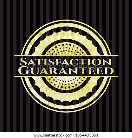 Satisfaction Guaranteed shiny badge. Vector Illustration. Detailed.