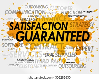 Satisfaction Guaranteed Word Cloud, business concept