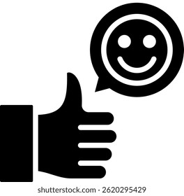 Satisfaction Icon Glyph Vector Illustration