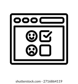 Icono de satisfacción, Gráficos de Vector de línea