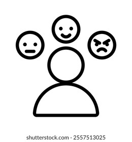 satisfaction icon line vector illustration on white background.
