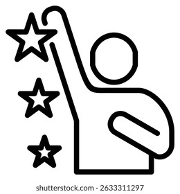 Satisfaction icon line vector illustration