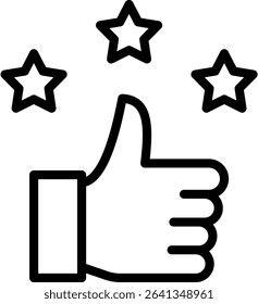 Satisfaction Icon Line Vector Illustration