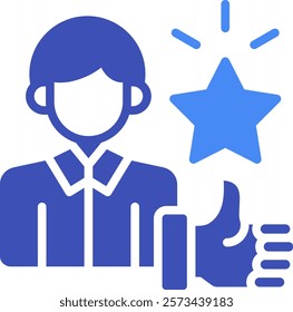 Satisfaction Icon Mixed Vector Illustration