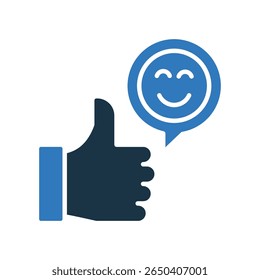 Icono de satisfacción Ilustración vectorial mixta