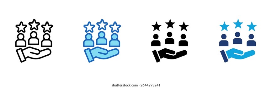 Satisfaction icon Multi Style Vector Illustration