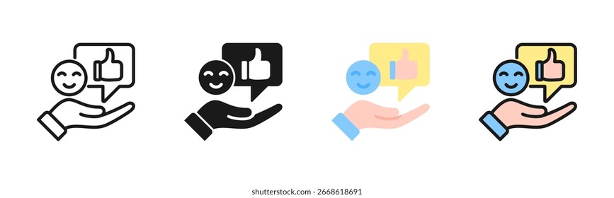 Pacote De Ícones De Satisfação Em Vários Estilos