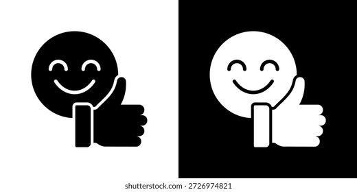 Conjunto de iconos de satisfacción. Diseño De Línea Limpia Con Versiones Claras Y Oscuras Para Un Uso Versátil.