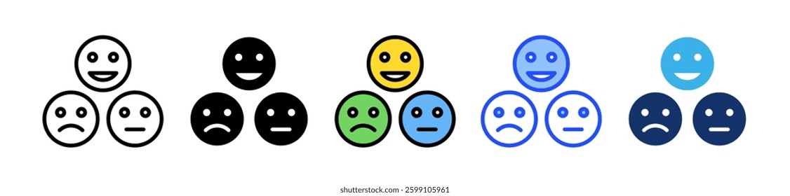 Satisfaction Icon Set With Multiple Style Collection