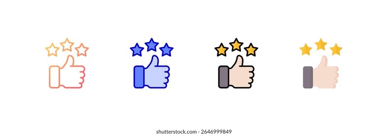 Satisfaction Icon set multiple style collection