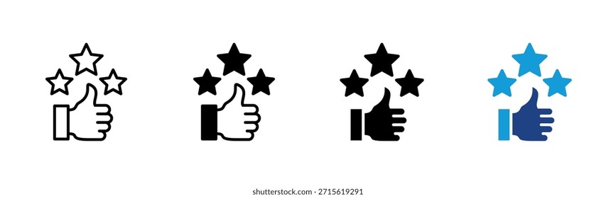 Conjunto de iconos de satisfacción colección de estilo múltiple