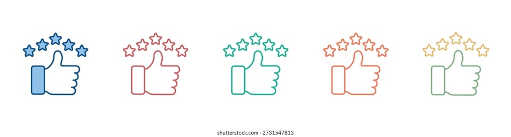 Satisfaction Icon Set Multiple Style Collection