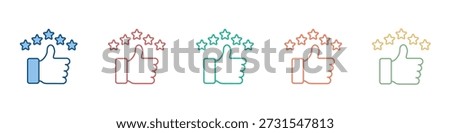 Satisfaction Icon Set Multiple Style Collection