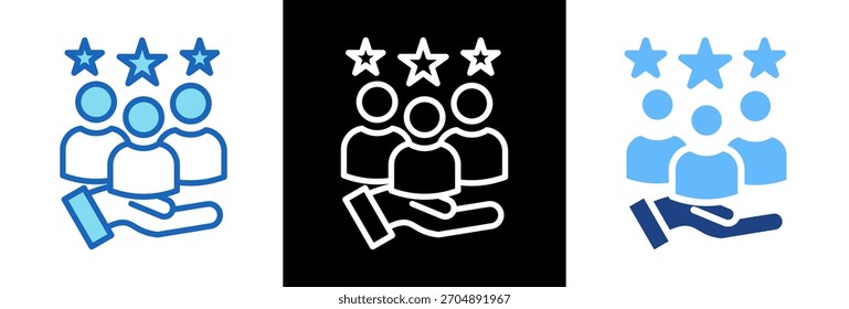 Satisfaction Icon tripplestyle Vector Illustration