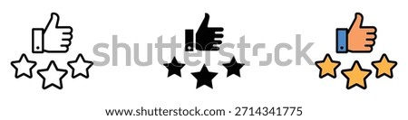 Satisfaction icon vector. customer satisfaction, quality reviews, and approval symbol. vector illustration.