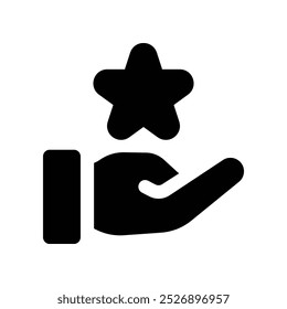 satisfaction icon. vector glyph icon for your website, mobile, presentation, and logo design.