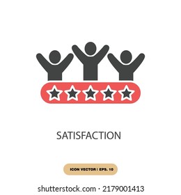 satisfaction icons  symbol vector elements for infographic web