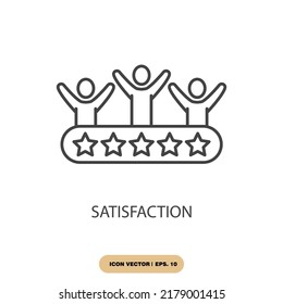 satisfaction icons  symbol vector elements for infographic web