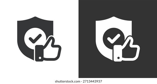 Satisfaction Insurance icon. Solid glyph series icon
