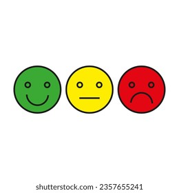 Satisfaction level. User experience. Range to assess the emotions of your content. Customer feedback. Vector illustration. EPS 10.