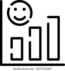 satisfaction line icon illustration vector