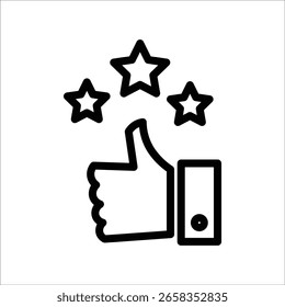 satisfaction line icons. simple outline vector illustration