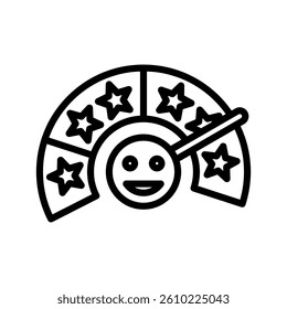 Satisfaction Line Vector Illustration On White Background.