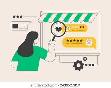Satisfaction and loyalty abstract concept vector illustration. Customer loyalty management, satisfaction analysis, marketing tool, client feedback tracking, personalized service abstract metaphor.