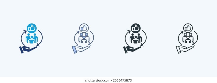 Satisfacción Icono de estilo múltiple Colección