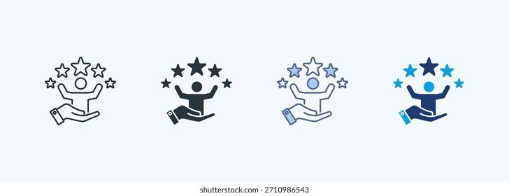 Satisfacción Icono de estilo múltiple Colección