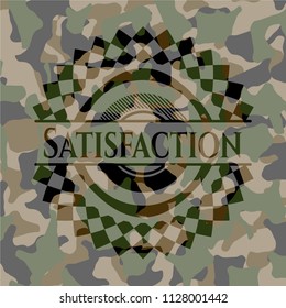 Satisfaction on camo texture