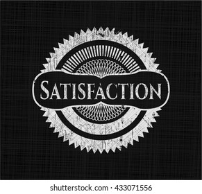 Satisfaction on chalkboard