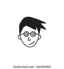 satisfaction on the face icon. Element of human emotions elements illustration. Premium quality graphic design icon. Signs and symbols collection icon for websites, web design on white background