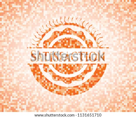 Satisfaction orange mosaic emblem