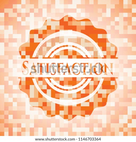Satisfaction orange mosaic emblem