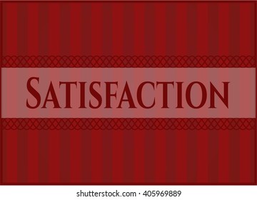 Afiche o pancarta de satisfacción