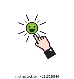 Satisfaction Rating. Customer  Feedback icon design for Digital Marketing business concept