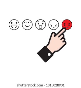 Calificación de satisfacción. Diseño de iconos de Opinión del Cliente para el concepto de negocio de Marketing Digital