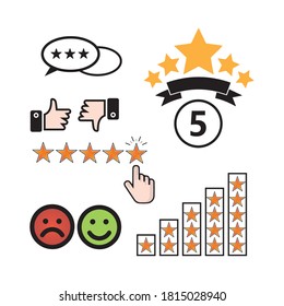 Satisfaction Rating. Customer  Feedback icon design for Digital Marketing business concept