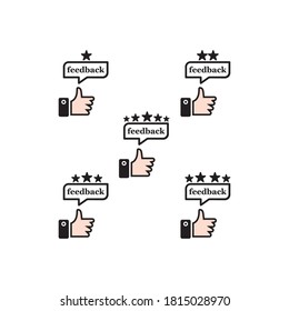 Satisfaction Rating. Customer  Feedback icon design for Digital Marketing business concept