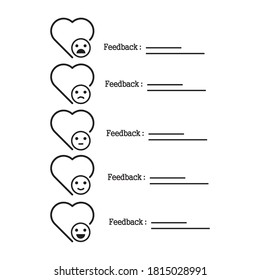 Calificación de satisfacción. Diseño de iconos de Opinión del Cliente para el concepto de negocio de Marketing Digital