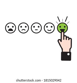 Satisfaction Rating. Customer  Feedback icon design for Digital Marketing business concept